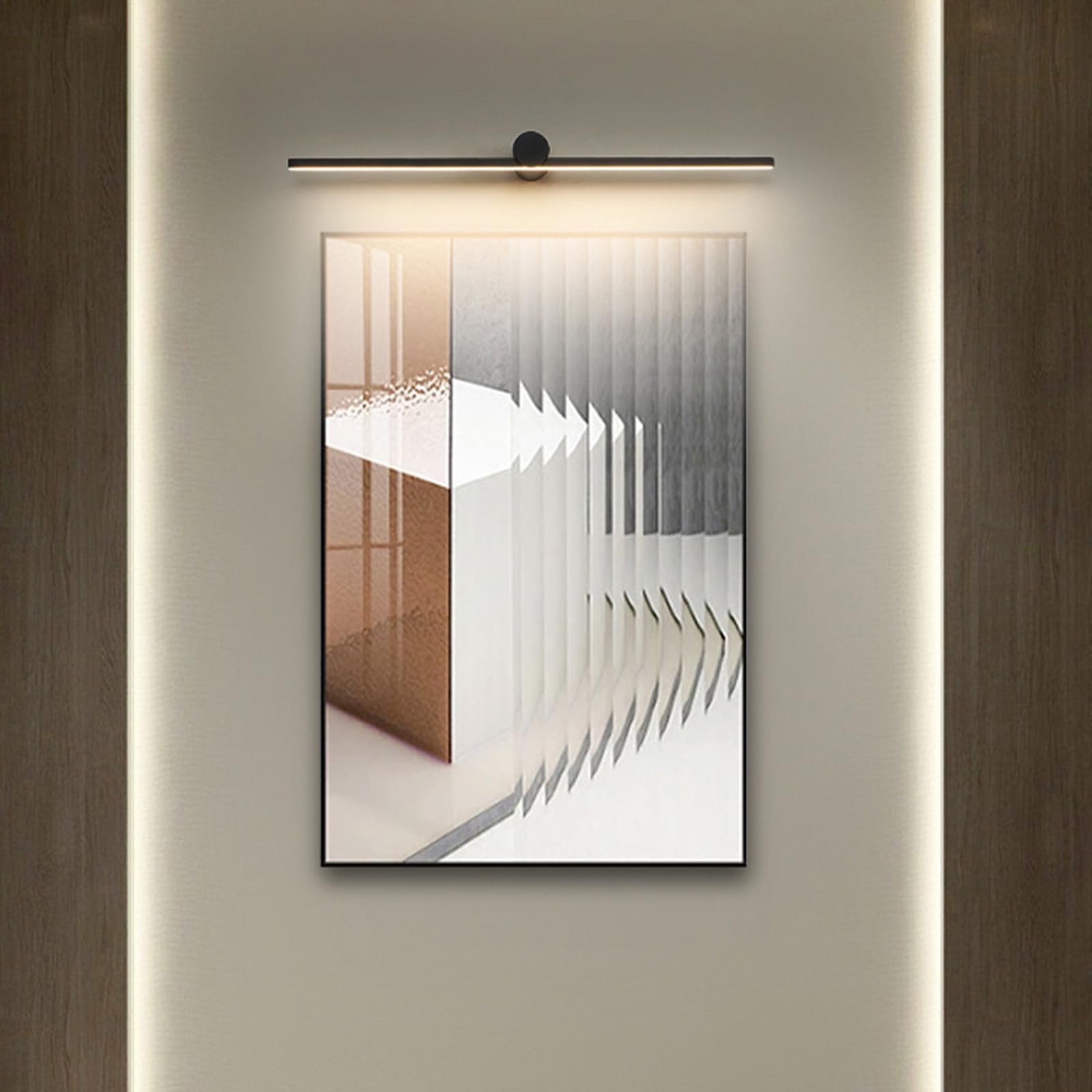 LED Spiegelleuchte Bad Wandleuchten Modern Innen Lange Wandlampen Badezimmer Aluminium Wandbeleuchtung Bilderleuchte für Wohnzimmer Küche Badschrank Schminktisch (Weiß Warmes Licht,50cm)