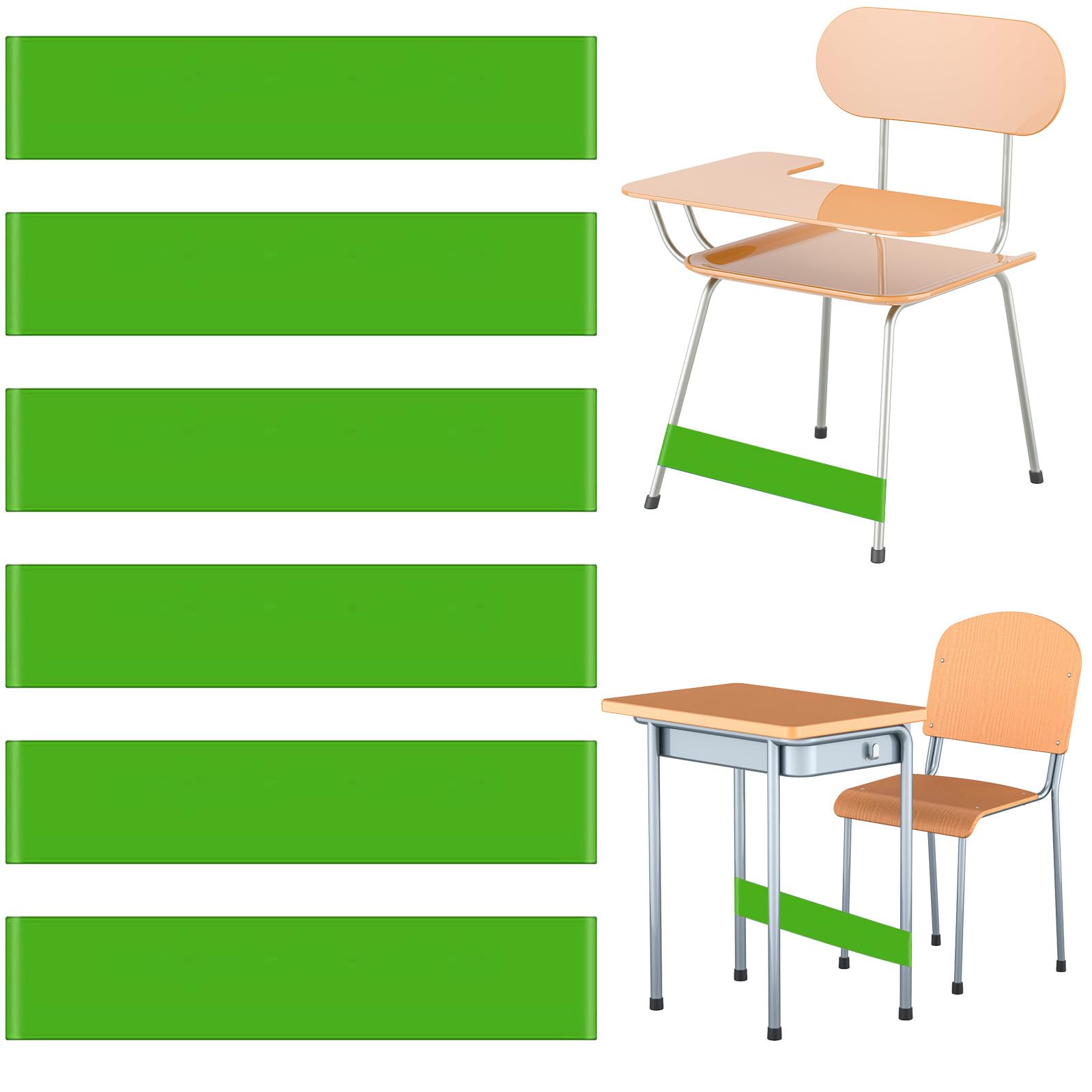 Chair Bands for Kids with Fidgety Feet - ADHD/SPD/Autism Sensory Stretch Bands, Quiet Classroom Therapy Tools, 10-30” Adjustable TPE Elastic Bands (No