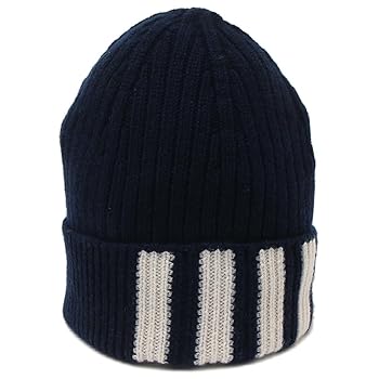 Amazon | [THOM BROWNE] [トムブラウン] 帽子 ビーニー ニット帽