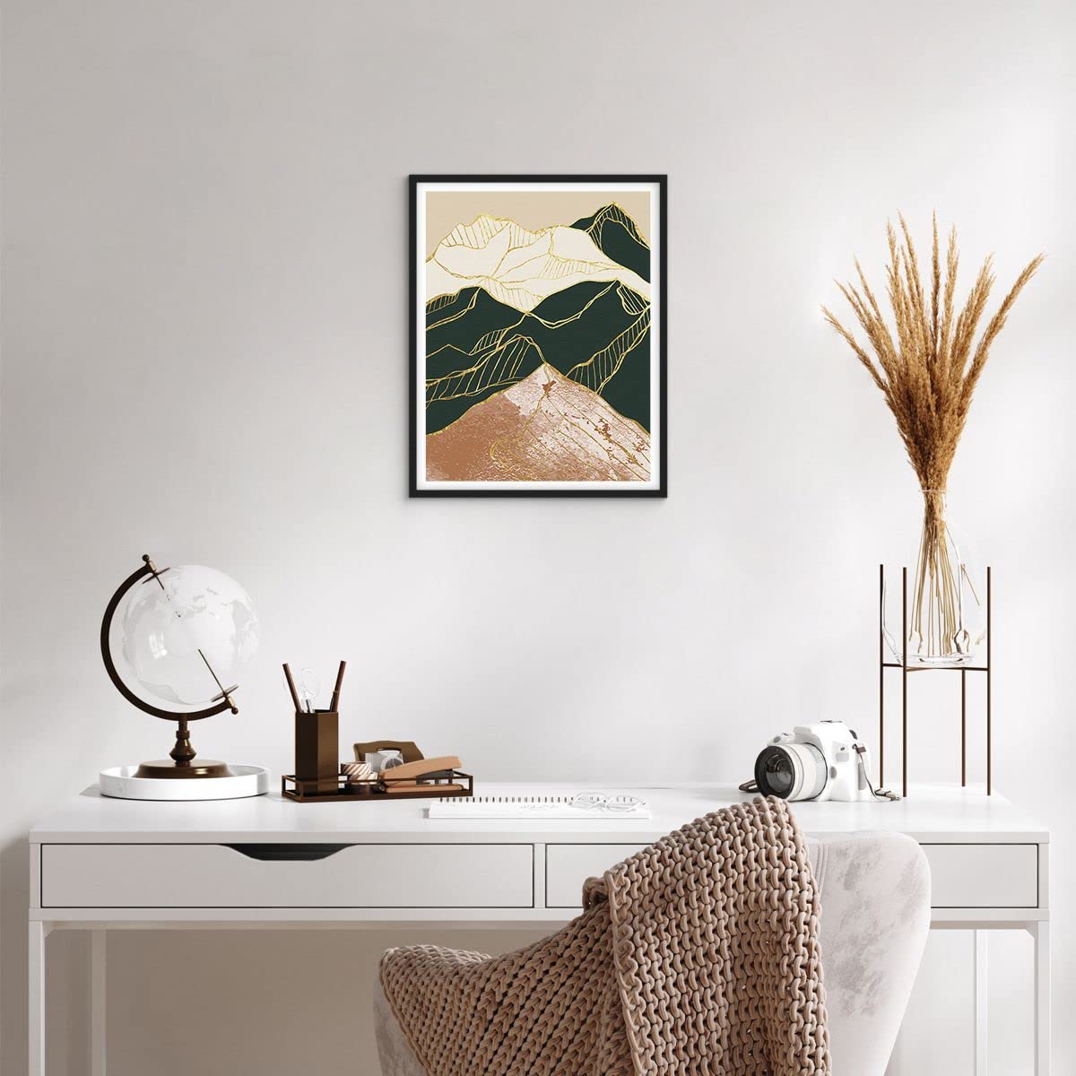 ARTTOR Poster Cadre Noir 40x50 cm Affiche Abstrait Paysages - 5173 - P2B