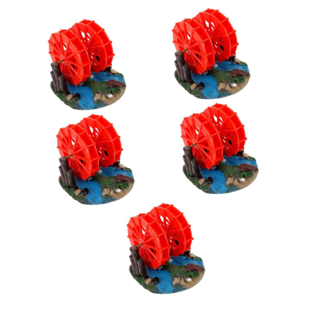 Alipis 5 Pezzi Accessori per acquari Decorazioni per acquari Decorativo adornare Girandole soprammobili nascondigli di Pesce Betta Decorazioni per paesaggi dell'acquario Resina