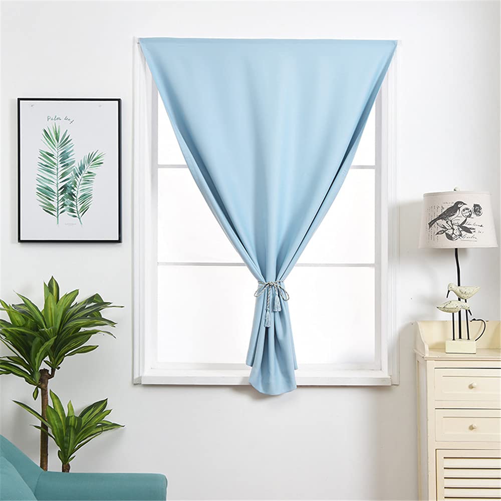 Fansu Cortinas Opacas, Cortina de Color Sólido con Gancho y Bucle, Sencillez Moderna Cortinas Térmica Opaca Protección UV para Pequeñas Ventanas Salon Dormitorio