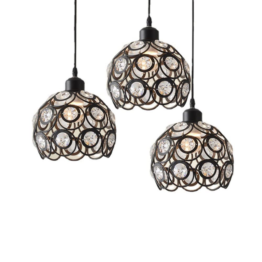 Lámpara colgante negra industrial de techo para comedor y cocina