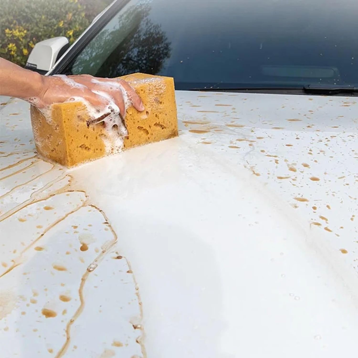 Car Washing Sponge Large Honeycomb Sponges Brush Dusting Detailing Washing Sponge Car Cleaning Tools