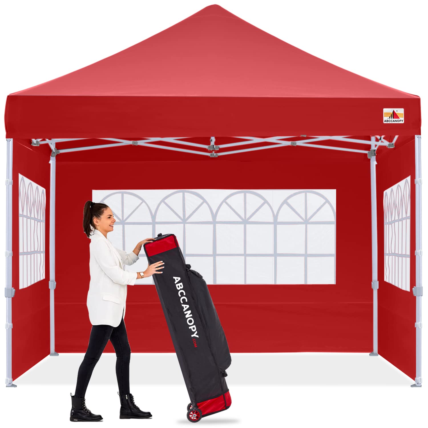 Carpa desplegable de 10 x 10 pies con ventanas estilo iglesia ABCCANOPY 7