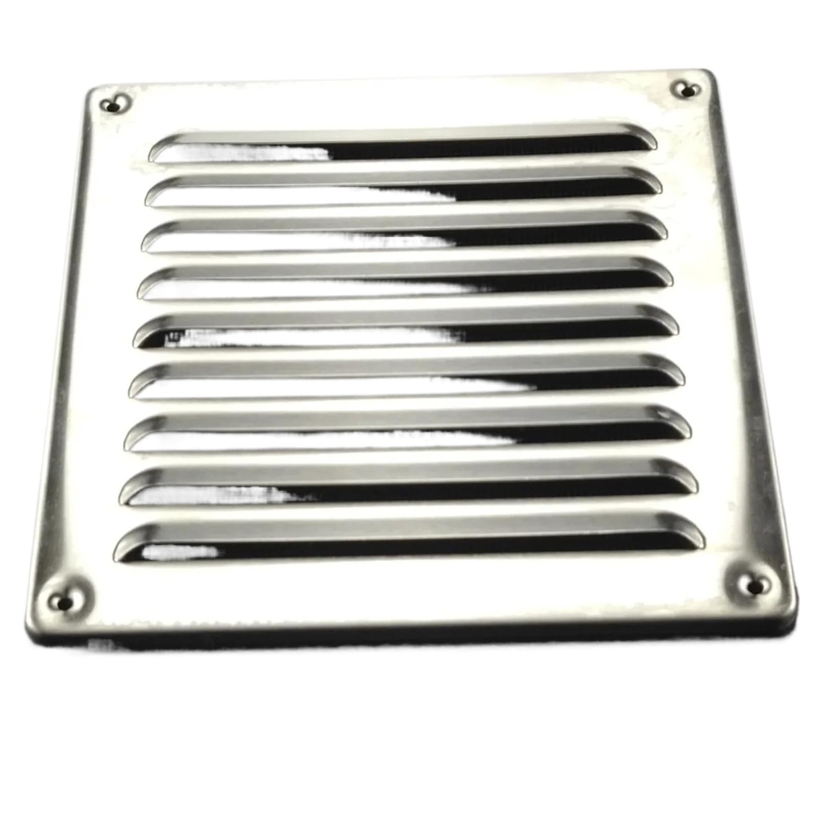 Ventilation Grilles Stainless Steel Air Vent Ventilator Grille Undereave Under Eave Louvers Copper Ventilation Rain Proof(W155H155mm SUS304)