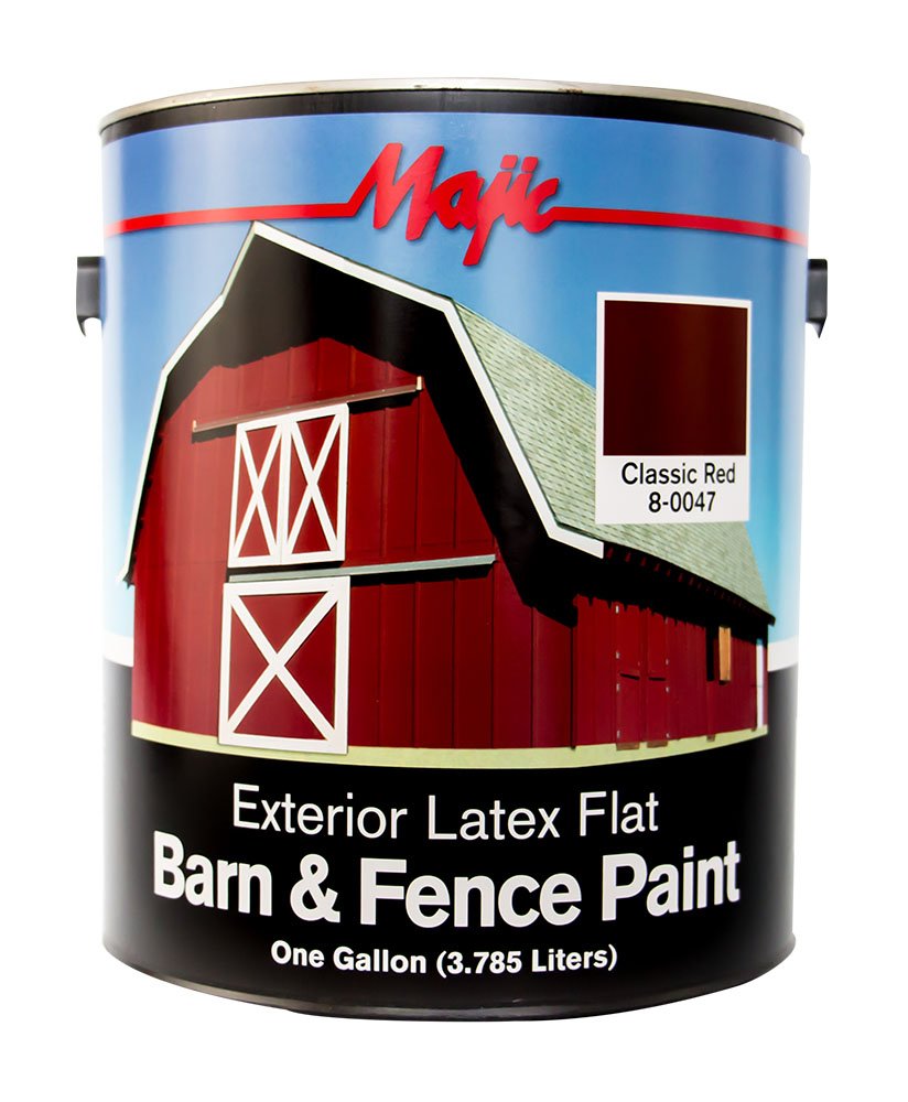 Majic Paints Latex Flat Barn and Fence Paint in Classic Red