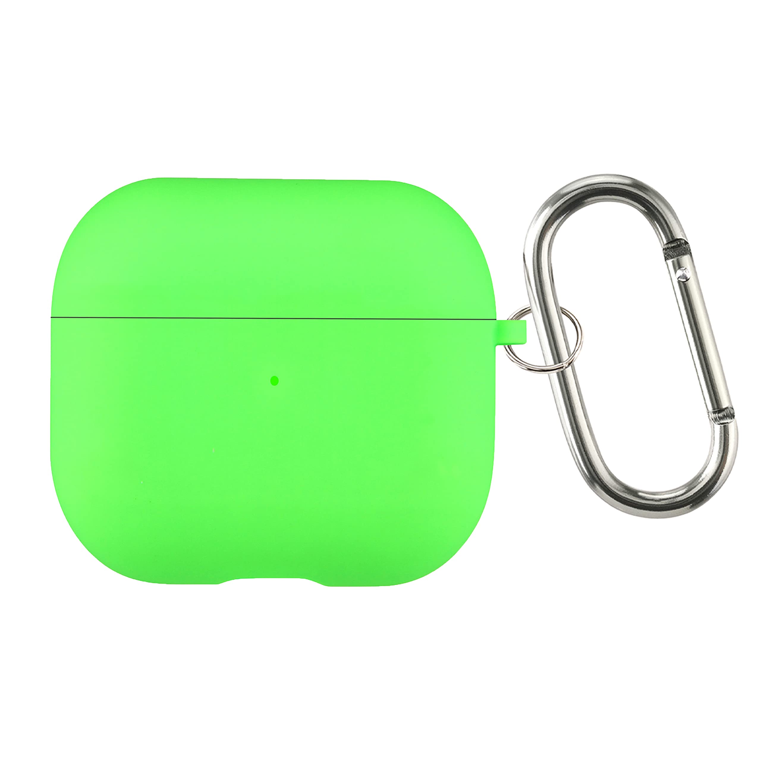 Boxome Case Cover for Apple AirPods 3 | Silicone Case with Inner Microfiber Lining & Keychain Hook| Only for Apple Airpods | Parrot Green