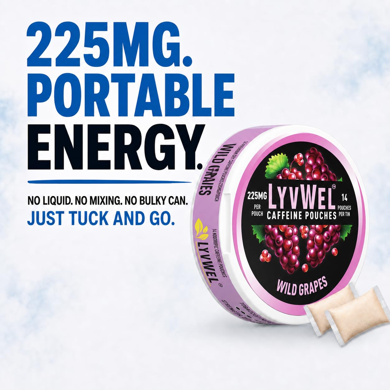 LyvWel 225mg Caffeine Pouches, 5-Pack, 70 Count — Amazon image 5