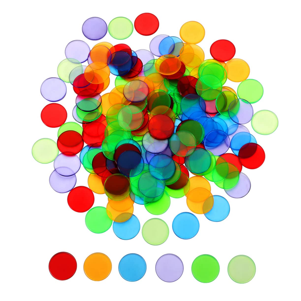 NAMOARLY Bingo Chips Markers 25mm Plastic Bingo Chips Game Tokens for Boys and Girls Toys