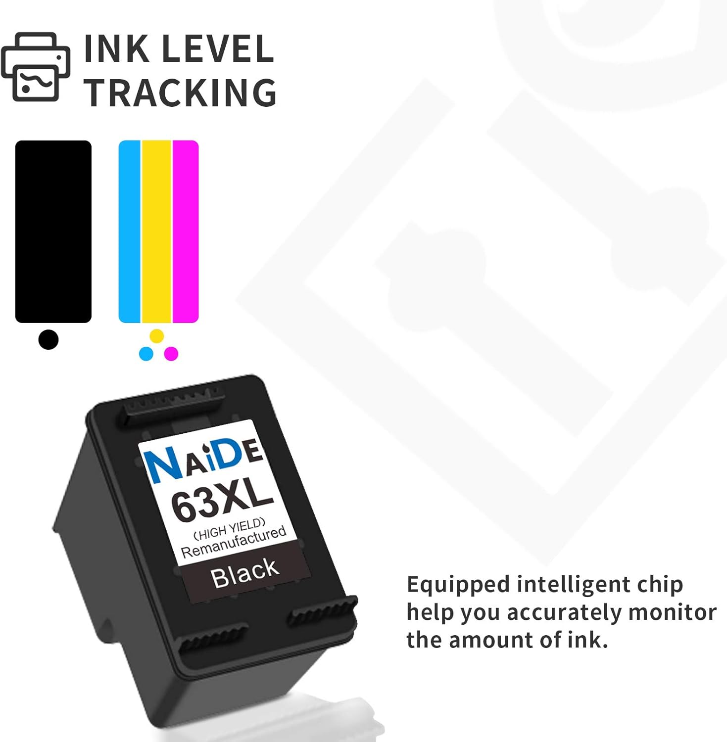 Best Review NAIDE Remanufactured Ink Cartridge Replacement for HP 63XL to use with Deskjet 1112 3632 3630 3637 2132 2130 Envy 4520 4512 4511 4510 Officejet 3830 4650 4652 4655 5258 5264 Printer (1 Black) Limited Stock NAIDE Remanufactured Ink Cartridge Replacement for HP 63XL to use with Deskjet 1112 3632 3630 3637 2132 2130 Envy 4520 4512 4511 4510 Officejet 3830 4650 4652 4655 5258 5264 Printer (1 Black)