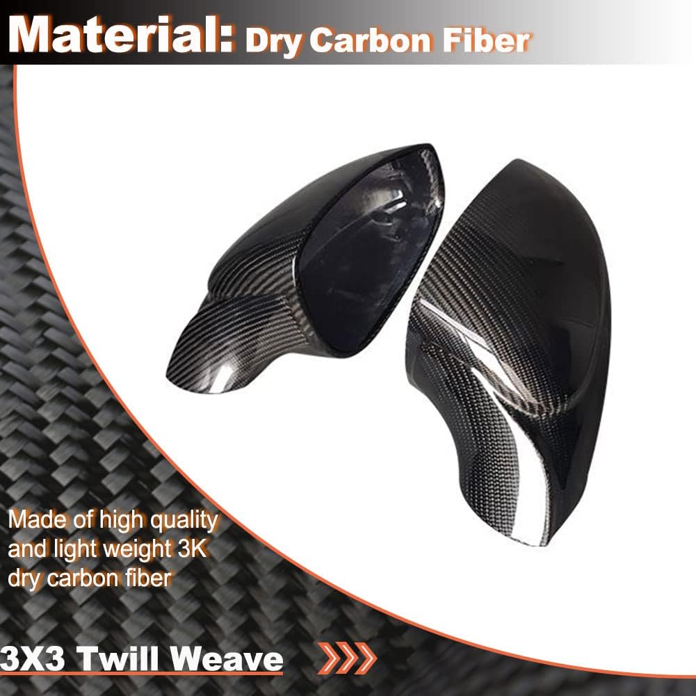 Dry Carbon Fiber Mirror Covers for Ferrari 458 Italia 2011-2016 Add on Style Car Rearview Mirror Caps Factory Outlet