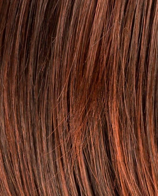Vista 5 de Jamila Plus Peluca de color Hot Mocca Rooted – Ellen Wille Pelucas de 7 pulgadas de longitud media con volumen rizado Templae encaje frontal