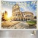 BELECO 7x5ft Fabric Rome Colosseum Backdrop Ancient Building Ruins Italy Landmark European Historical Heritage Arena Photography Background Italy Party Decorations Portrait Photo Studio Props