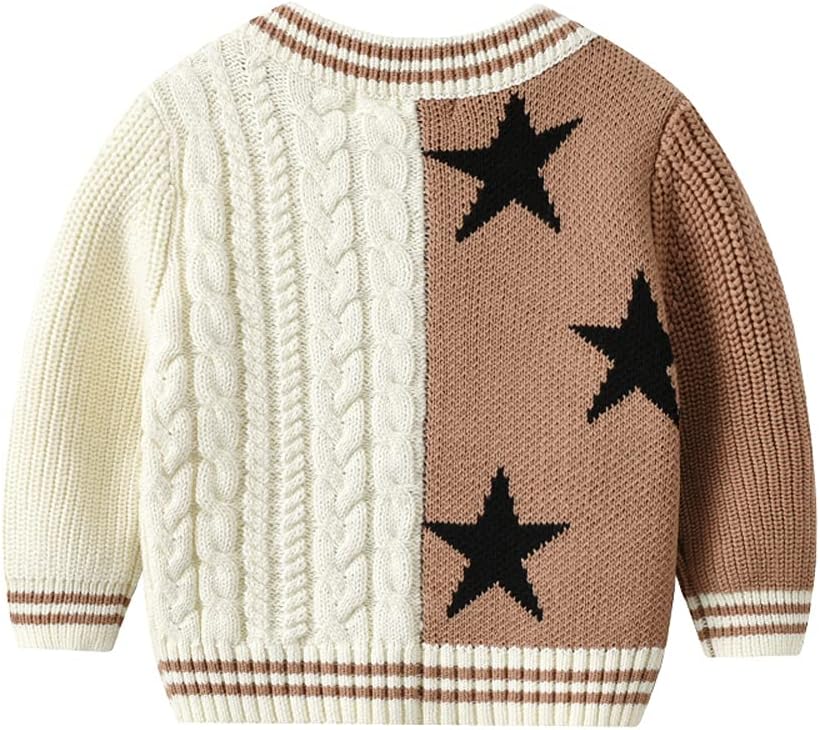 Vivobiniya Kid Boys Knit Sweater Toddler Baby Long Sleeve Cardigan Boy's Outerwear Children Coat