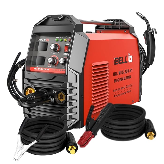 Buy IBELL Digital MIG22081 MIG/MAG/MMA Welder,220Amp,220V, Gas