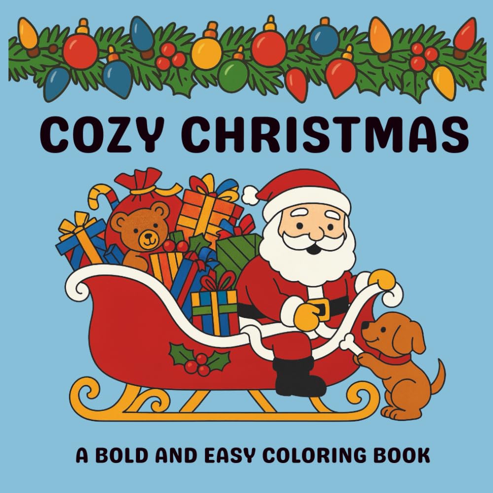 Cozy Christmas: A Bold and Easy Coloring Book