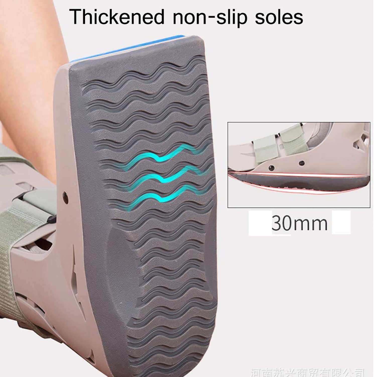 Bota ortopédica médica para Andador, Bota para Andador Air Shield, Bota Protectora para Andador ultrafija para fracturas y Lesiones de pies, Tobillos y piernas. (Hombres de Izquierda)