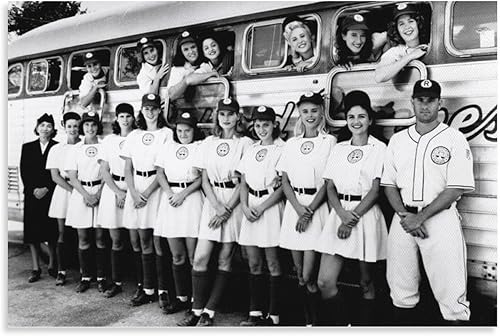 Póster de película de 1992, póster de una liga de su propia, póster en blanco y negro, pinturas artísticas de pared, lienzo, decoración de pared,