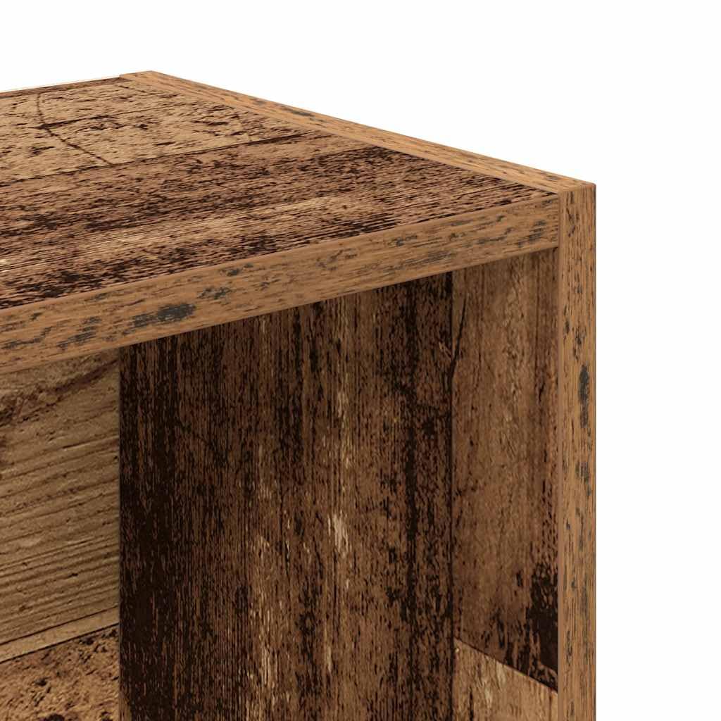 Librería con aspecto de madera envejecida, 31 x 24 x 102 cm, estantería estrecha con puerta, estantería versátil vintage para biblioteca, estantería, estantería baja, alto espacio de