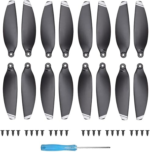 Miniatura 8 de Mavic Mini hélices compatibles con DJI Mavic Mini Dron, repuesto de bajo ruido y liberación rápida, 16 unidades, color dorado