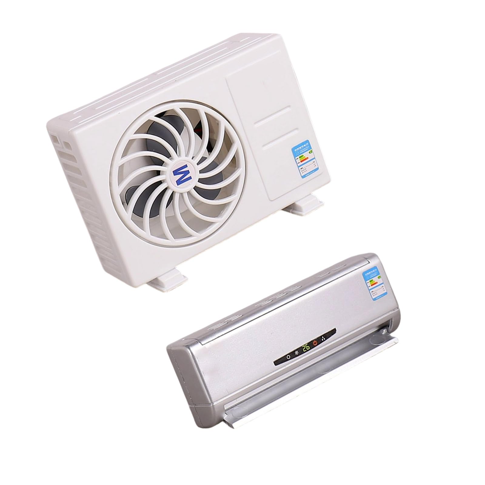 Maxtonser Solar Powered Miniature Air Conditioners Model Realistic ABS Dollhouses Accessory For Educational Play And Home Decorati