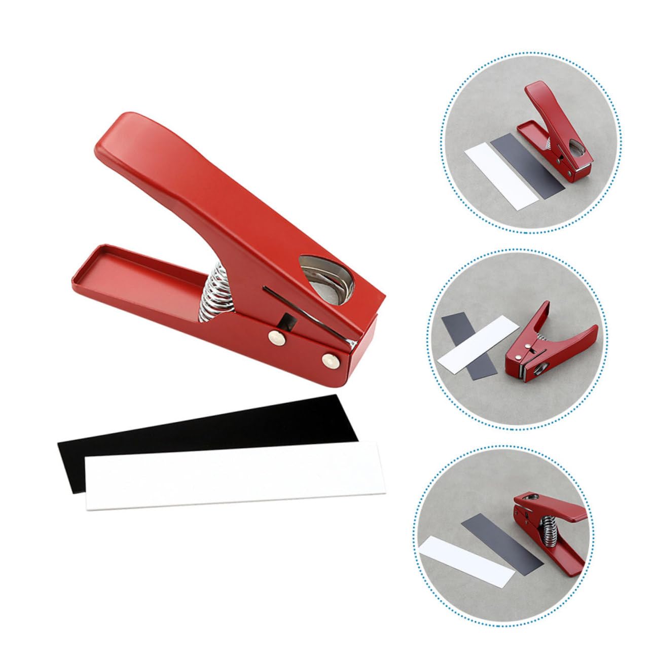 Punzone per Plettri per Creazione Plettri Personalizzati in Metallo Rosso per Chitarra Strumento Resistente per Taglio di Materiali Diversi