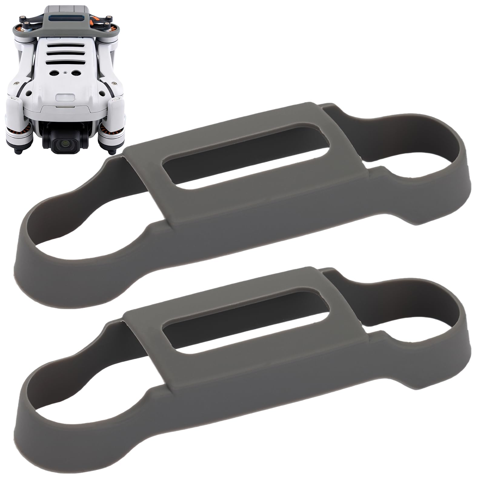 Mini 4K Hélice Correa de Soporte, 1 par de soportes para hélices de drones, accesorios de silicona, protección de hélices, estabilizador para DJI Mavic Mini/4k/2 se/Se/Mini 2 (gris) - 2
