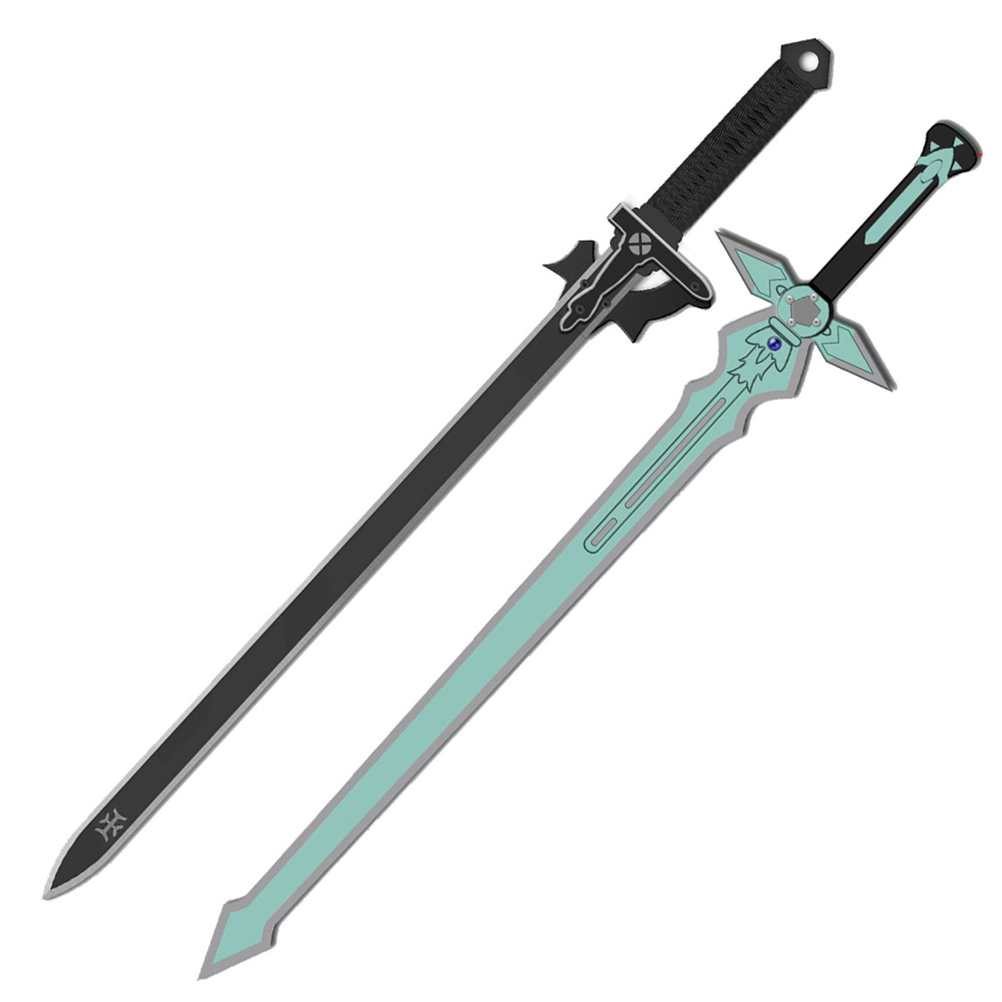 Armory Replicas™ - Titan Attack Kirito's Dark Repulser Elucidator Sword Set - Stainless Steel, Vibrant Colors, Exclusive Combos for Sword Art Online