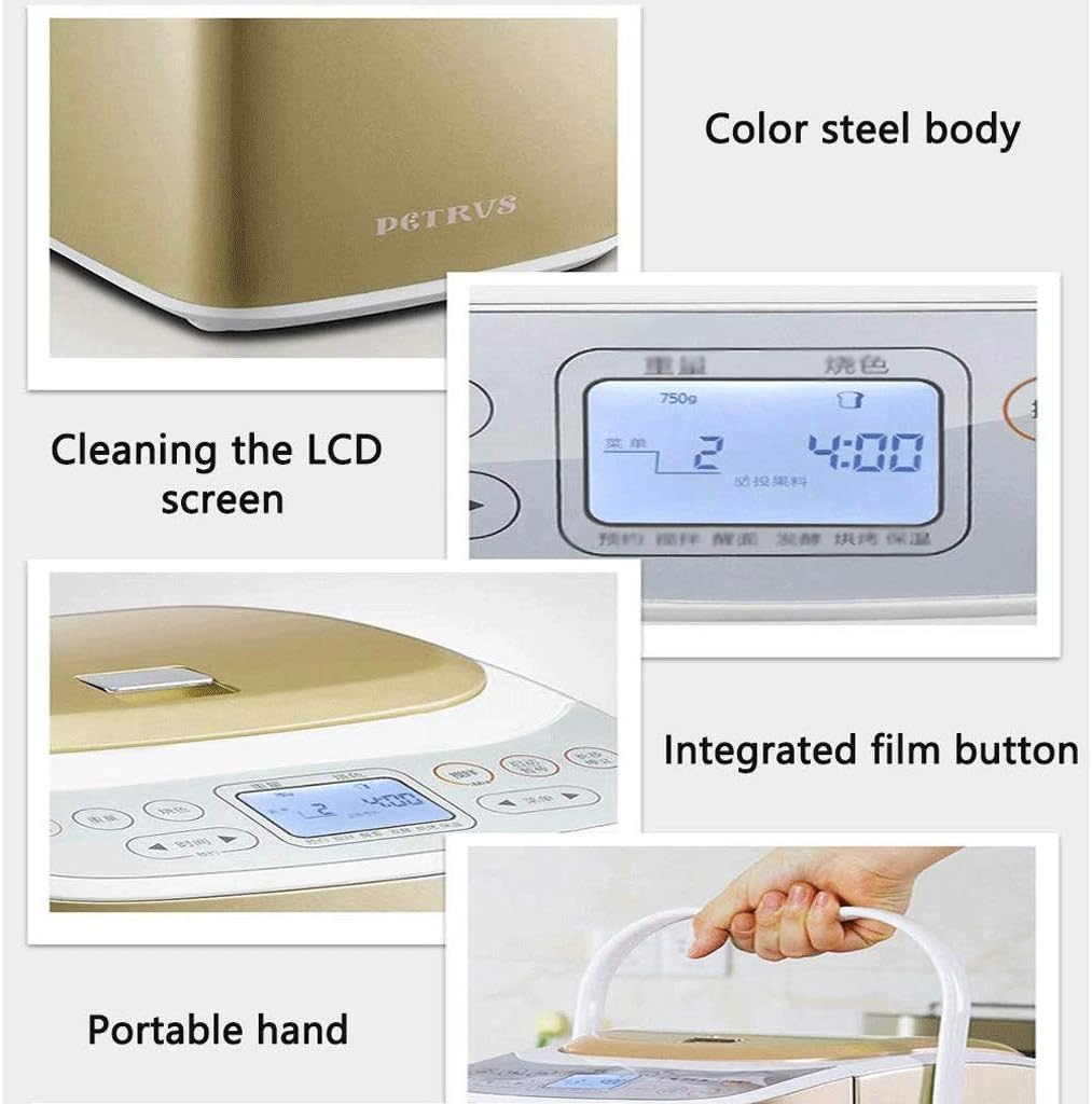 Bread Maker Machine Stainless Steel Toaster Makers Multi-Use Programmable 19 for Home Bakery
