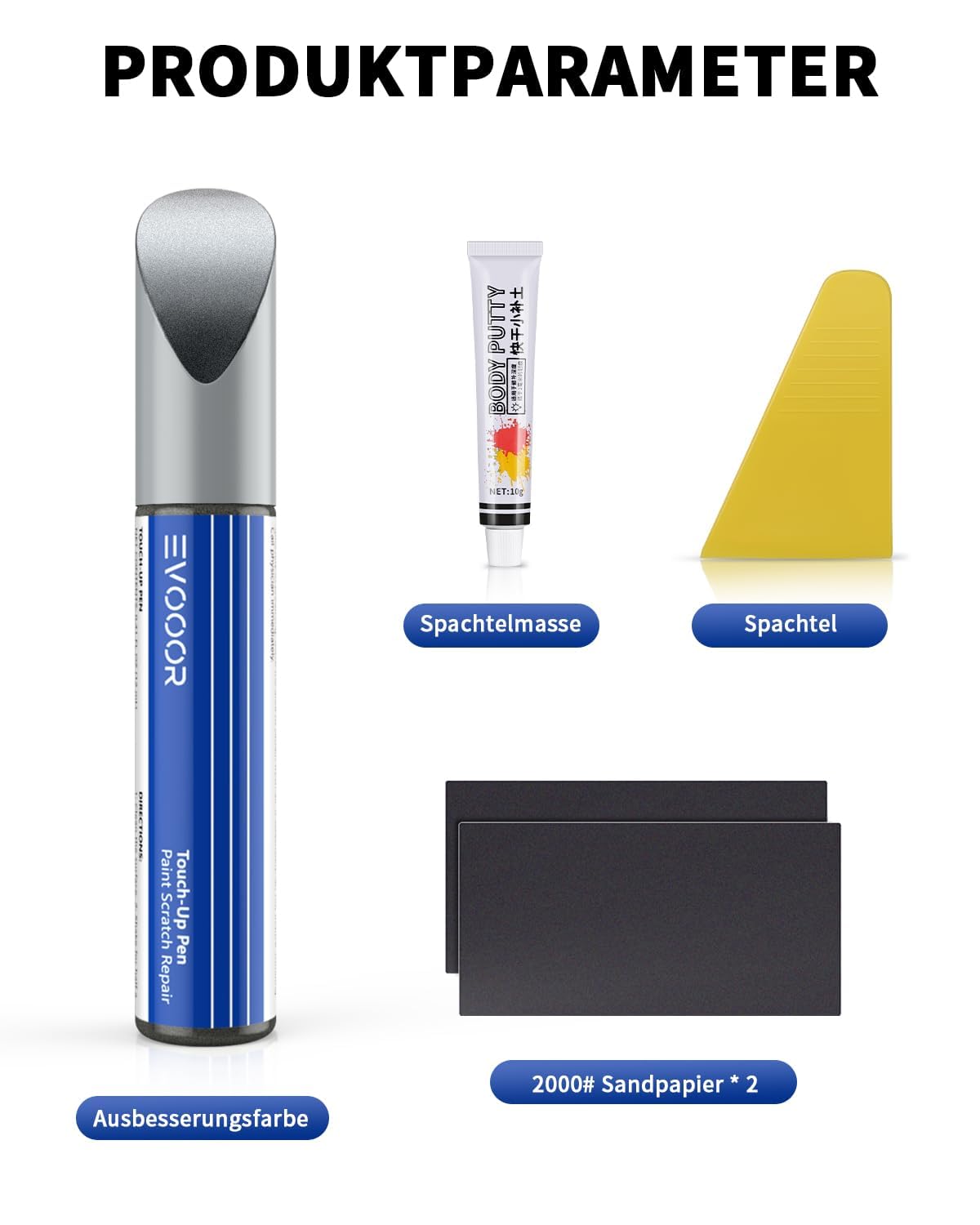 Midnight Silver Metallic (PMNG) Kit de retouche de peinture pour Tesla DIY avec peinture de retouche de couleur assortie pour Model 3/Y/S/X