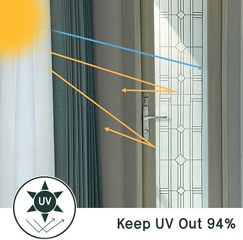 Miniatura 2 de UNI - Película para ventana, adhesivos estáticos, no adhesivos, 3D, con protección UV (antiguo, 37.4 x 24.4 pulgadas)