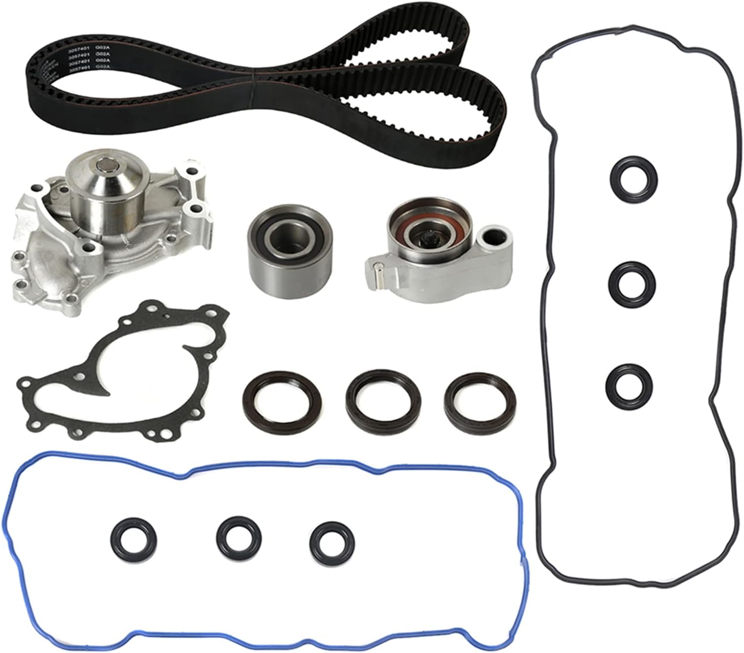 MPLUS Timing Belt Kit & Water Pump & Valve Cover Gasket Kit Fits for Toyota 2005 2006 Camry 3.3L 3300CC 202CID V6 DOHC, (24 VALVE), ENG CODE "3MZFE"