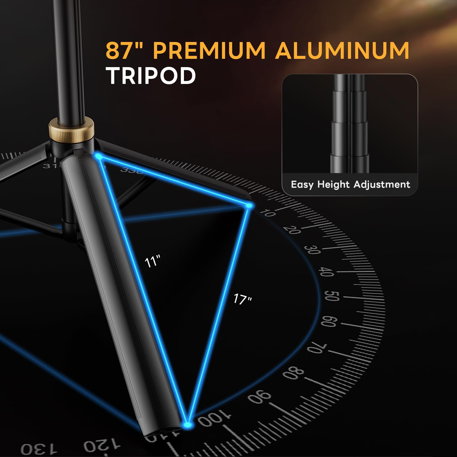 NiceVeedi Foco de pelo de 5 colores de 20 W para fotografía con trípode de 87 pulgadas, iluminación de fotografía con zoom de 2800 K-6500 K con control remoto y sistema de refrigeración, foco para
