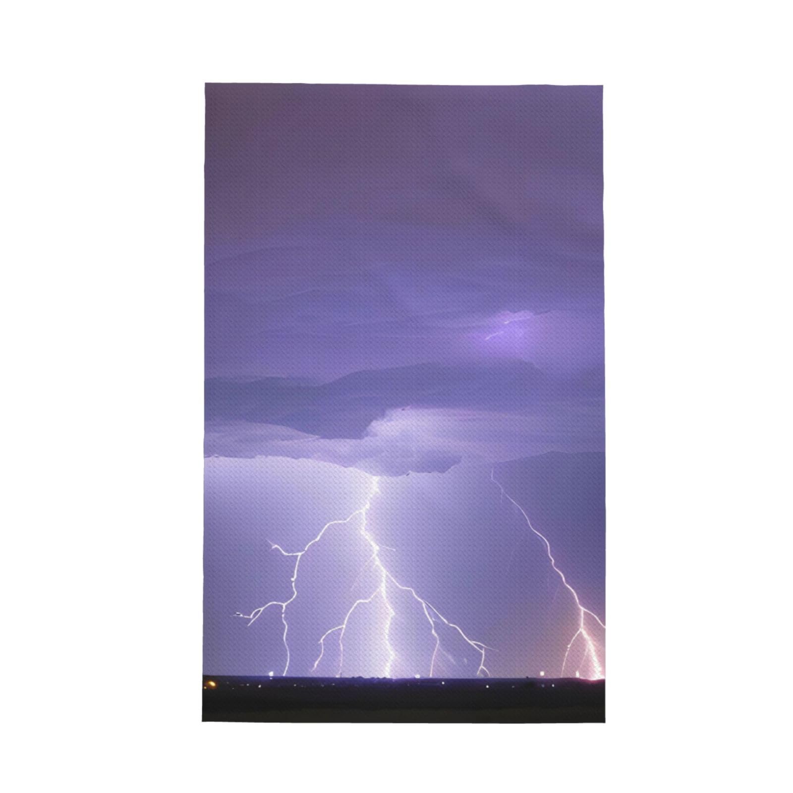 SXZVVBN Lightning Storm Super Absorbent Microfibre Waffle Towels Fast Drying Dish Cloths Home Cafe Barista