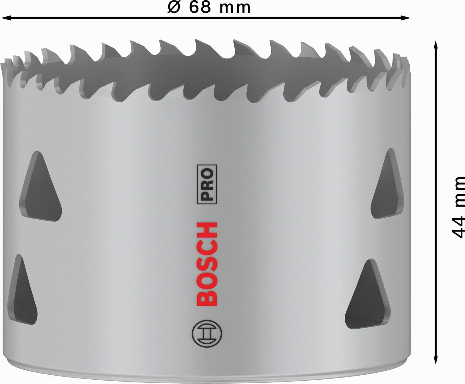 Bosch 1x Sierra de corona PRO Multi Material (para Madera blanda, Cartón-yeso, Ø 68 mm, Professional Accesorios Taladro)