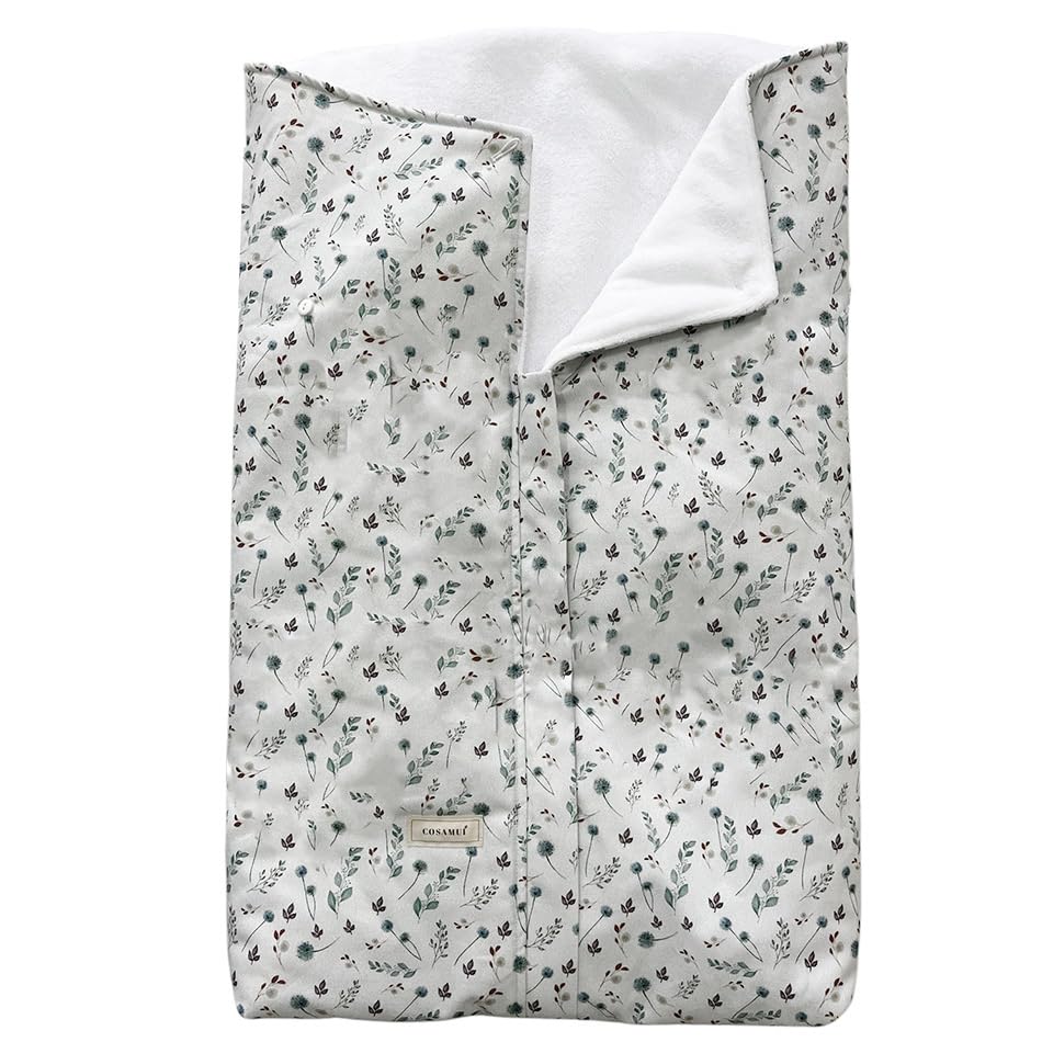 Arrullo o Saco para Capazo Universal Bebé - Cálido y Suave, Ideal para Invierno y Entretiempo, Compatible - Jané - Inglesina -Bugaboo -Maxi Cosi (Diente de león, 0-18 Meses, Invierno)