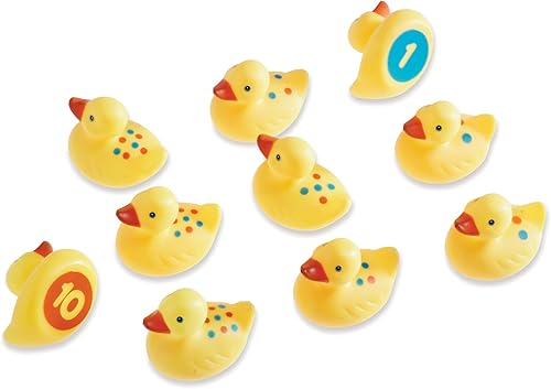 Learning Resources - Juego de 10 patos, multicolor, 3 L x 2-12 W