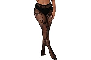 Premium Sexy Spider Costume Fishnet Tights Black Spider Pattern Leggings Stockings