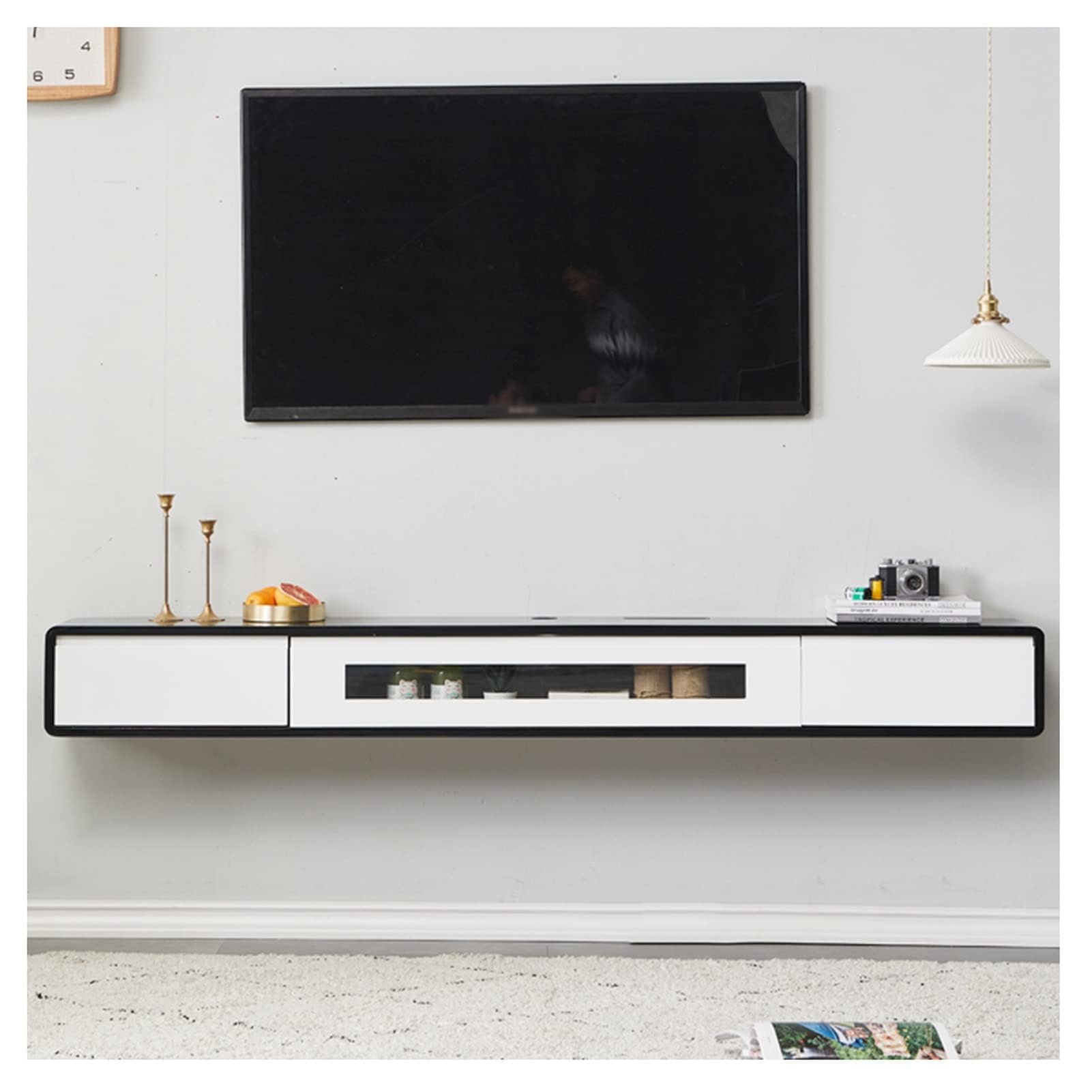 CAFIEDR Floating Tv Stand Wall Mounted Tv Cabinet-Space-Saving Entertainment Media Console Storage Hutch,For Living Room Décor.C-140cm