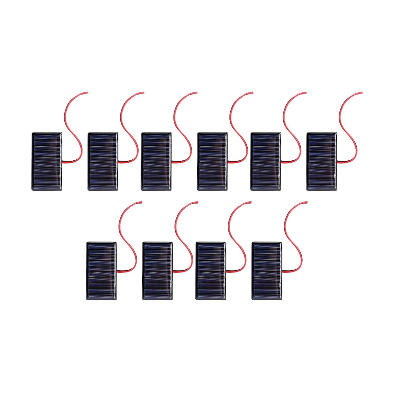 Wvyhlamrc 10Pcs 0.3W 5V 5-20Pcs 0.3W 5V 0.4W 1.5V Solar Epoxy Panel Polysilicon Board With Wire Diy Solar System Module For Battery Charger Solar Toys(10Pcs 0.3W 5V)