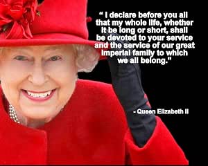 Amazon.com: HM QUEEN ELIZABETH II FAMOUS QUOTE PUBLICITY PHOTO I DECLARE BEFORE YOU ALL THAT MY ...