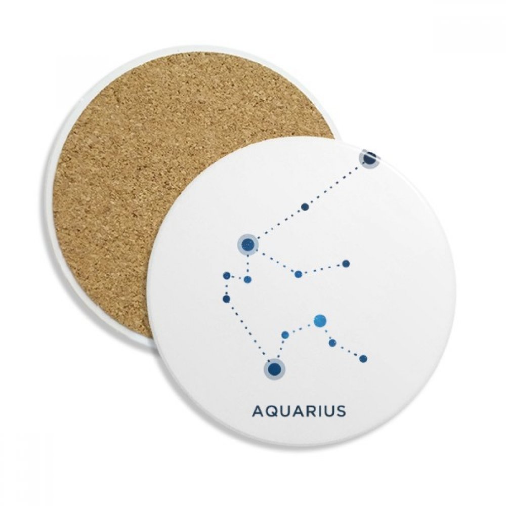 Dessous de verre Verseau en céramique absorbante pour tasses et mugs de table lot de 2