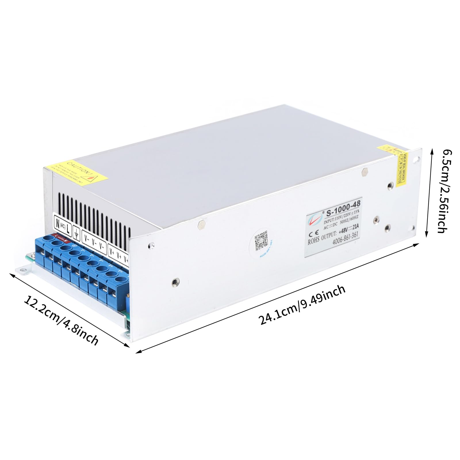 Fuente de alimentación conmutada CA 220 V ± 15% 50 Hz/60 Hz 1000 W: fuente de alimentación, transformador LED, CC 48 V 20 A, para tiras LED, impresora 3D, CCTV, iluminación LED