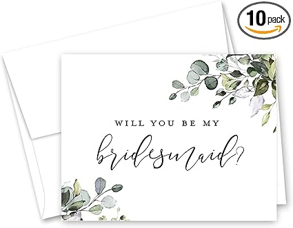 Amazon Com Boho Eucalyptus Bridal Proposal Will You Be My Bridesmaid Card Bridesmaid Proposal Cards Maid Of Honor Cards Set Of 10 Health Personal Care