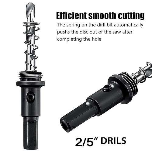 Miniatura 5 de Sierra de agujero bimetálica de 6 pulgadas para madera, cortador de agujeros de 5.906 in para luces empotradas, broca de sierra de agujero de