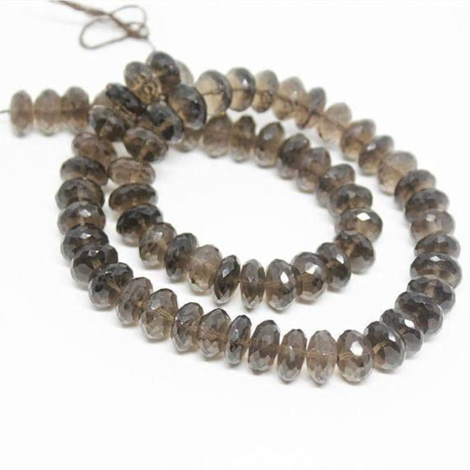 Quartz fumé en fil de perles de 9mm pour fabriquer un cadeau personnalisé et unique fait main