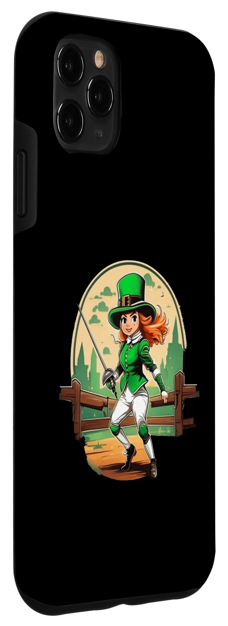iPhone 11 Pro Max St. Patrick's Day Shamrock St Paddy's Day Fencing Case - Image 3