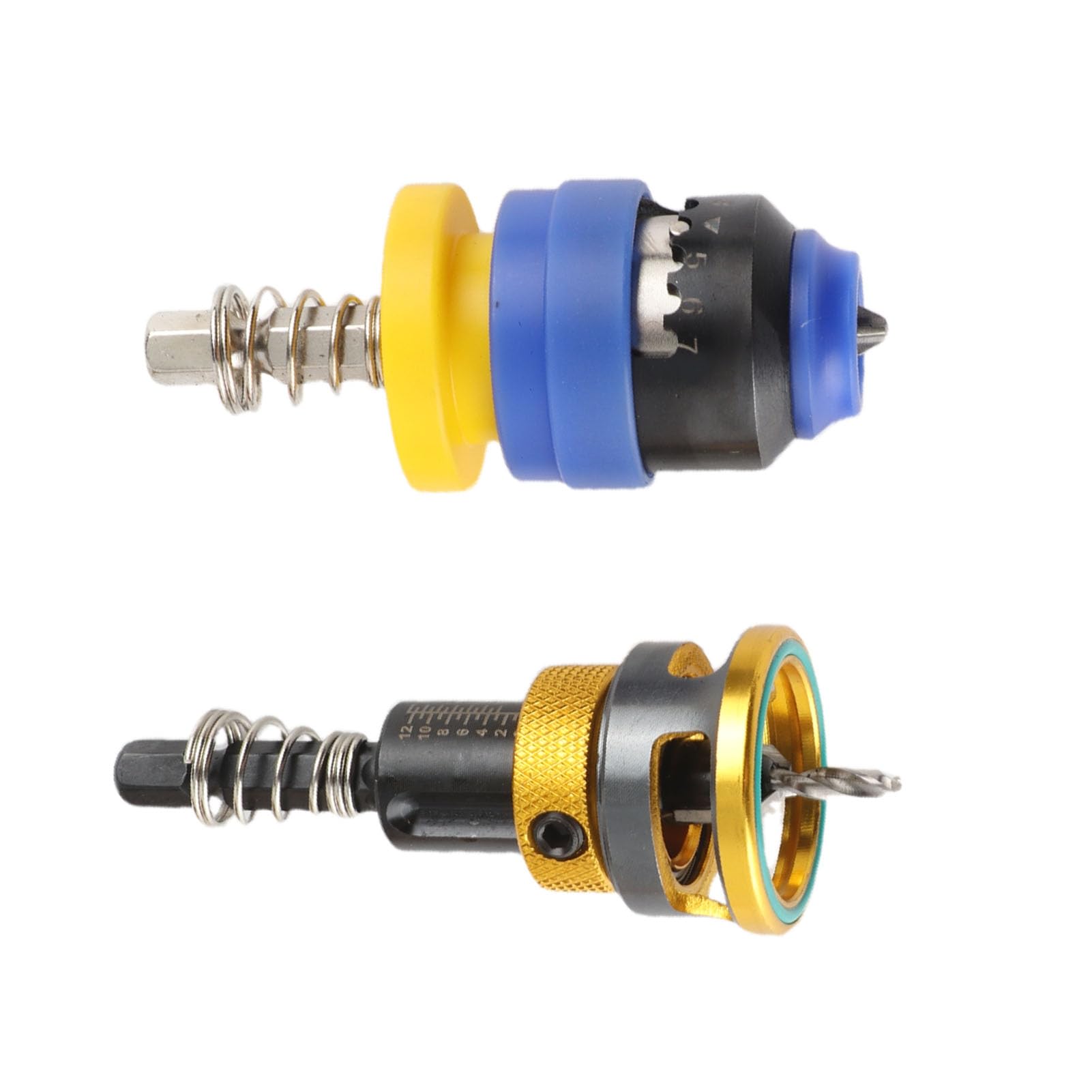 KUIDAMOS Juego de Brocas Avellanadoras Control Preciso de Profundidad Mecanismo de Ajuste Rápido para Carpintería Aleación de Aluminio Amarillo