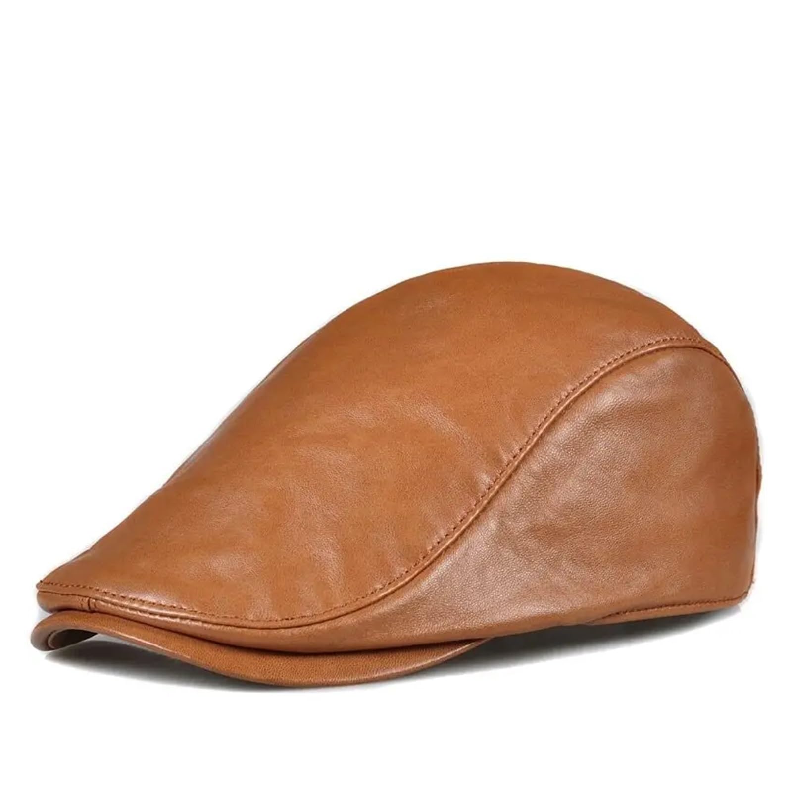 Gorro de Piel de Vaca con Capa Superior for Hombre, Boinas de Invierno, Gorra con protección de oídos cálida for Hombre, Sombrero de papá de Cuero Genuino 100%, Ocio
